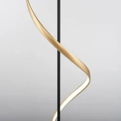 Paul Neuhaus Q-Serie Lampadaire Paul Neuhaus QSWING LED Anthracite, Or, 1 lumière, Télécommandes