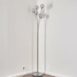 hofstein Lampadaire Paul Neuhaus WOMBLE Acier inoxydable, 6 lumières* Lampadaires Et Lampes Sur Pied