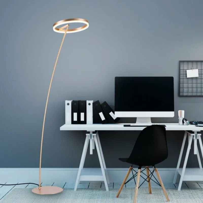 Luminaires Paul Neuhaus Lampadaire Paul-Neuhaus TITUS LED Laiton, 1 lumière* Lampadaires Et Lampes Sur Pied