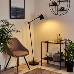 Luminaires Scandinaves-hofstein Lampadaire Peny Noir, 1 lumière