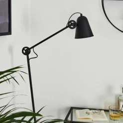 Luminaires Scandinaves-hofstein Lampadaire Peny Noir, 1 lumière