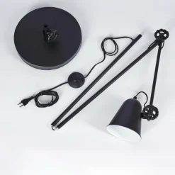 Luminaires Scandinaves-hofstein Lampadaire Peny Noir, 1 lumière