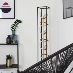 Lampes Dorées-hofstein Lampadaire Pericos LED Noir, 3 lumières