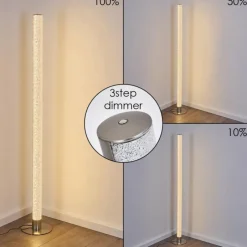 hofstein Lampadaire Pipe LED Nickel mat, 1 lumière