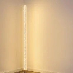 hofstein Lampadaire Pipe LED Nickel mat, 1 lumière