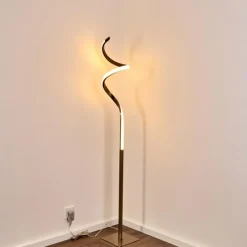 hofstein Lampadaire Pitasch LED Nickel mat, 1 lumière