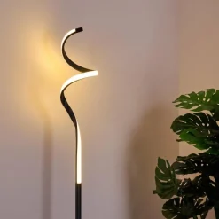 hofstein Lampadaire Pitasch LED Noir, 1 lumière