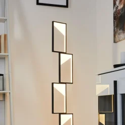 hofstein Lampadaire Pitasch LED Noir, 1 lumière* Lampadaires Et Lampes Sur Pied