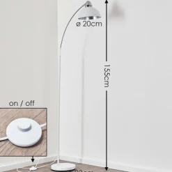 hofstein Lampadaire Poitou Blanc, 1 lumière