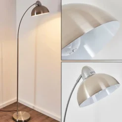 hofstein Lampadaire Poitou Nickel mat, 1 lumière