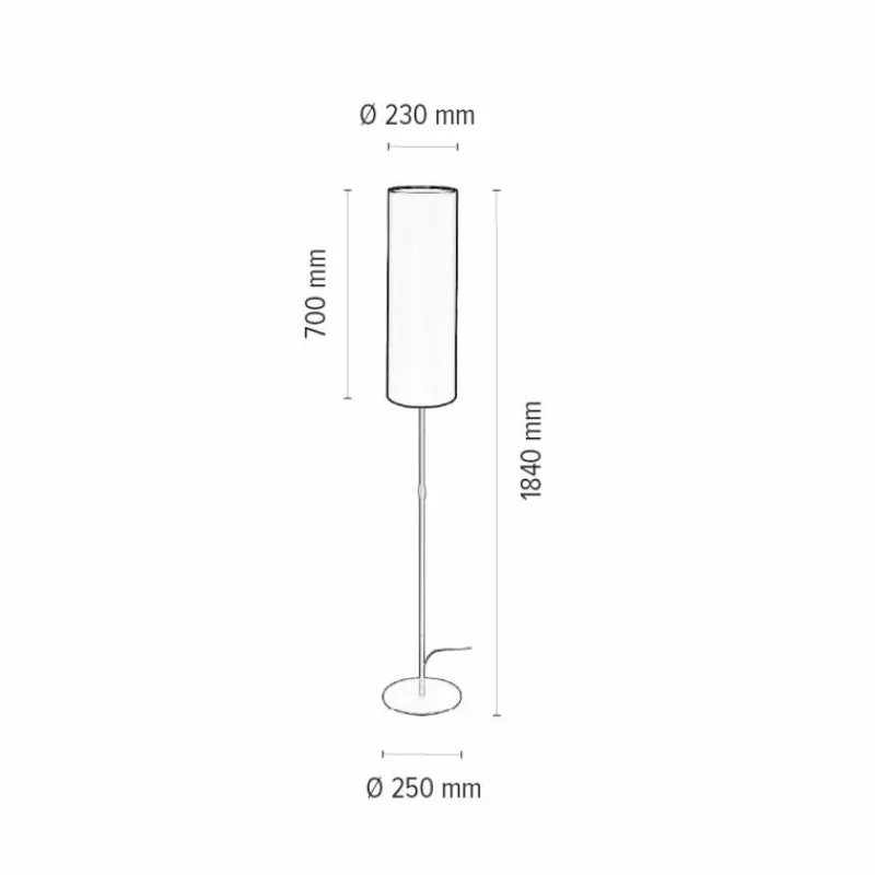 Lampes En Tissu-hofstein Lampadaire Pomancillo Noir, 1 lumière