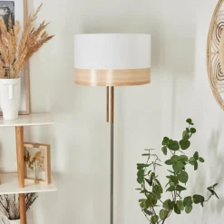 Luminaires Scandinaves-hofstein Lampadaire Pontresina Nickel mat, 1 lumière