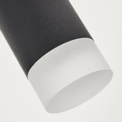 hofstein Lampadaire Pousseline LED Noir, 1 lumière