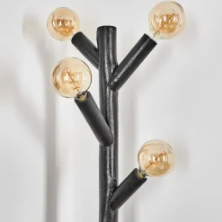 Lampes Industrielles-hofstein Lampadaire Pozos Noir, 4 lumières