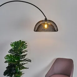 Lampes Industrielles-hofstein Lampadaire Pralo Noir, 1 lumière