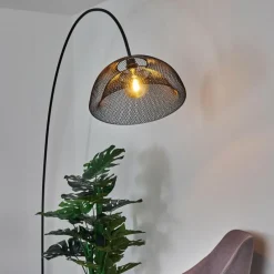 Lampes Industrielles-hofstein Lampadaire Pralo Noir, 1 lumière