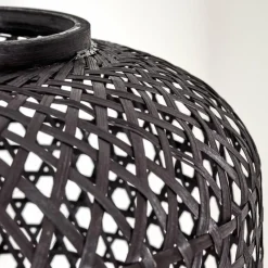 Style Boho-Chic-hofstein Lampadaire Quinto Noir, 1 lumière
