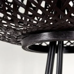 Style Boho-Chic-hofstein Lampadaire Quinto Noir, 1 lumière