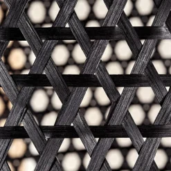 Style Boho-Chic-hofstein Lampadaire Quinto Noir, 1 lumière