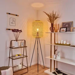 Luminaires Scandinaves-hofstein Lampadaire Quinto Noir, 1 lumière