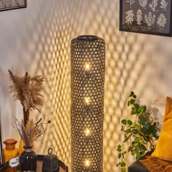 Luminaires Scandinaves-hofstein Lampadaire Quinto Noir, 4 lumières