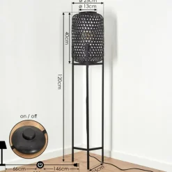 Luminaires Scandinaves-hofstein Lampadaire Quinto Noir, 1 lumière