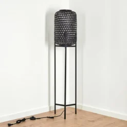 Luminaires Scandinaves-hofstein Lampadaire Quinto Noir, 1 lumière