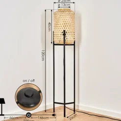 Luminaires Scandinaves-hofstein Lampadaire Quinto Noir, 1 lumière