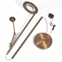 hofstein Lampadaire Rabeja LED Laiton, 2 lumières