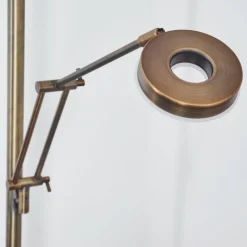 hofstein Lampadaire Rabeja LED Laiton, 2 lumières