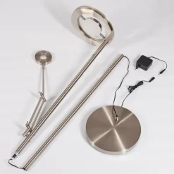 hofstein Lampadaire Rabeja LED Nickel mat, 2 lumières