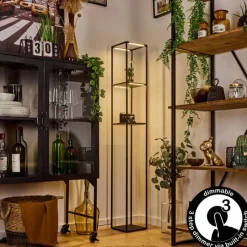 hofstein Lampadaire Ranquile LED Noir, 4 lumières