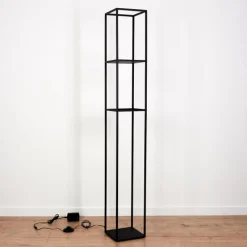 hofstein Lampadaire Ranquile LED Noir, 4 lumières