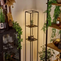 hofstein Lampadaire Ranquile LED Noir, 4 lumières