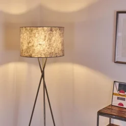 Lampes En Tissu-hofstein Lampadaire Rayong Nickel mat, 1 lumière