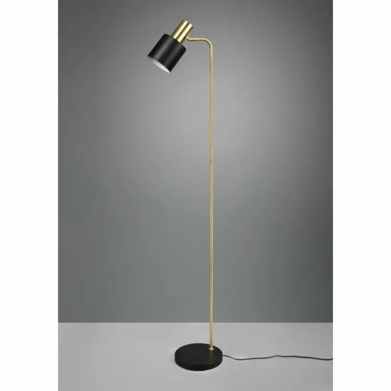 Lampes Dorées-Luminaires Reality Lampadaire Reality Adam Or, Noir, 1 lumière