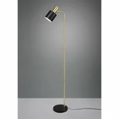 Lampes Dorées-Luminaires Reality Lampadaire Reality Adam Or, Noir, 1 lumière