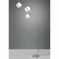 Lampes En Tissu-Luminaires Reality Lampadaire Reality DAVOS Chrome, 3 lumières