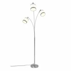 Lampes En Tissu-Luminaires Reality Lampadaire Reality DAVOS Chrome, 3 lumières