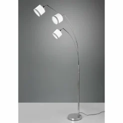 Lampes En Tissu-Luminaires Reality Lampadaire Reality DAVOS Chrome, 3 lumières