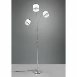 Lampes En Tissu-Luminaires Reality Lampadaire Reality DAVOS Chrome, 3 lumières