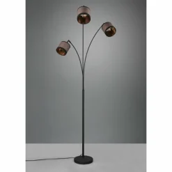 Lampes En Tissu-Luminaires Reality Lampadaire Reality DAVOS Taupe, 3 lumières