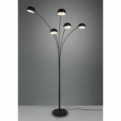 Luminaires Reality Lampadaire Reality Dito Noir, 5 lumières* Lampadaires Et Lampes Sur Pied