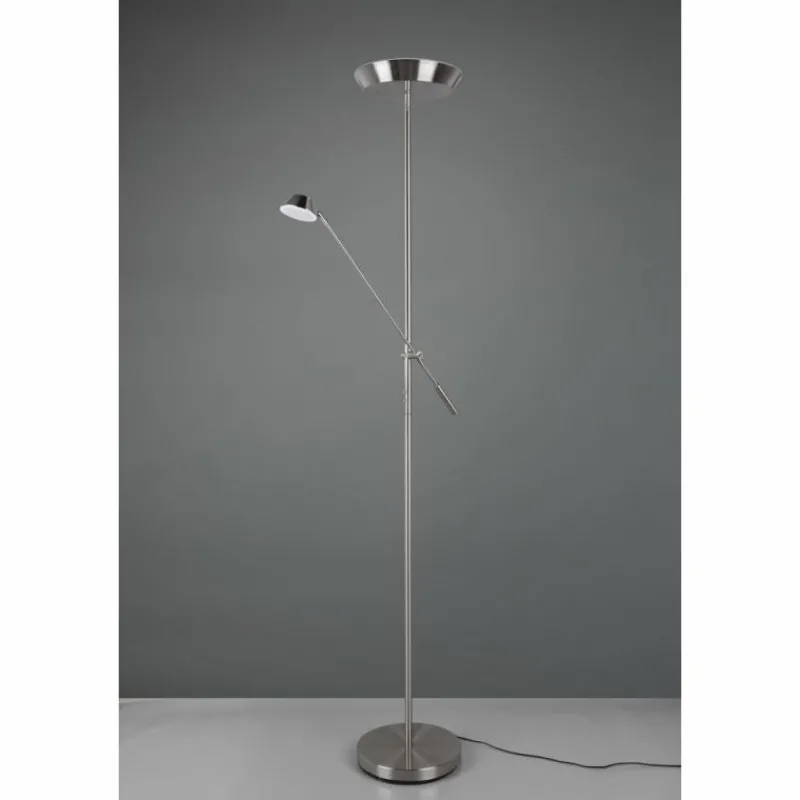 Luminaires Reality Lampadaire Reality Haora LED Nickel mat, 2 lumières* Éclairage Led