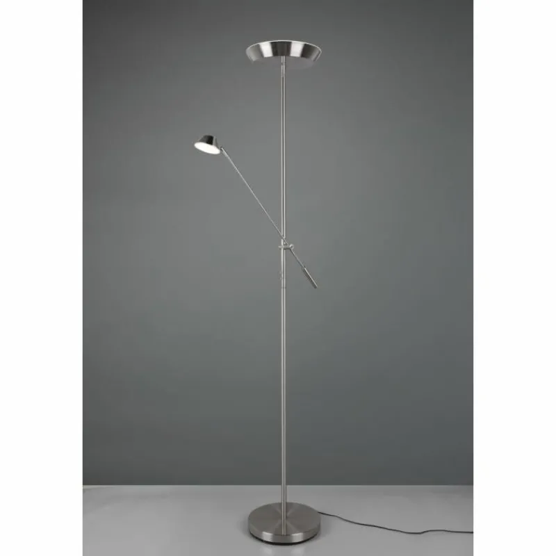 Luminaires Reality Lampadaire Reality Haora LED Nickel mat, 2 lumières* Éclairage Led