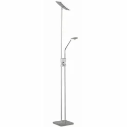 Lampes Industrielles-Luminaires Reality Lampadaire Reality LUKE LED Nickel mat, 2 lumières