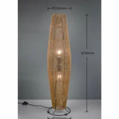 Luminaires Reality Lampadaire Reality MIKI Brun, 2 lumières* Lampadaires Et Lampes Sur Pied