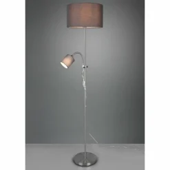 Lampes En Tissu-Luminaires Reality Lampadaire Reality Owen Nickel mat, 2 lumières