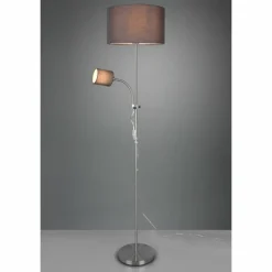 Lampes En Tissu-Luminaires Reality Lampadaire Reality Owen Nickel mat, 2 lumières