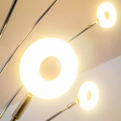 Luminaires Reality Lampadaire Reality Rennes LED Chrome, 5 lumières* Lampadaires Et Lampes Sur Pied